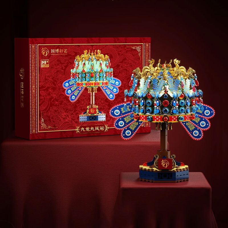 JAKI EK052 GUOBO YANYI CHÍN CON RỒNG VÀ CHIẾC VƯƠNG MIỆN PHOENIX bộ đồ chơi xếp lắp ráp ghép mô hình 1116 khối