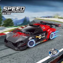 JUGO S3322 3322 FIRE CLOUD GOD KING 918 XE MÁY THỂ THAO MECHA ROBOT bộ đồ chơi xếp lắp ráp ghép mô hình Racers Đua Tốc Độ 488 khối