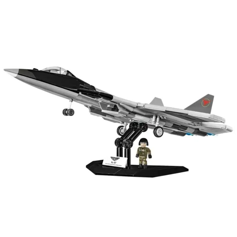 COBI 5921 MÁY BAY CHIẾN ĐẤU THẾ HỆ THỨ NĂM CỦA NGA SU-57 1:48 tỷ lệ 1:48 bộ đồ chơi xếp lắp ráp ghép mô hình Military Army TOP GUN MAVERICK SU-57 FELON Quân Sự Bộ Đội 816 khối