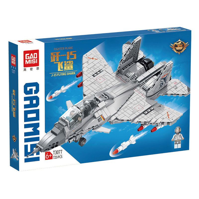 GAOMISI T3077 3077 J-15 FLYING SHARK FIGHTER bộ đồ chơi xếp lắp ráp ghép mô hình Military Army Quân Sự Bộ Đội 725 khối