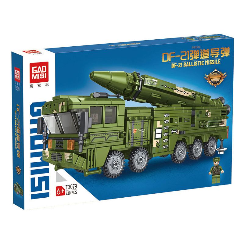 GAOMISI T3079 3079 TÊN LỬA ĐẠN ĐẠO DF-21 bộ đồ chơi xếp lắp ráp ghép mô hình Military Army Quân Sự Bộ Đội 720 khối