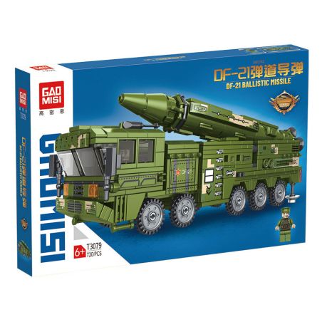 GAOMISI T3079 3079 TÊN LỬA ĐẠN ĐẠO DF-21 bộ đồ chơi xếp lắp ráp ghép mô hình Military Army Quân Sự Bộ Đội 720 khối