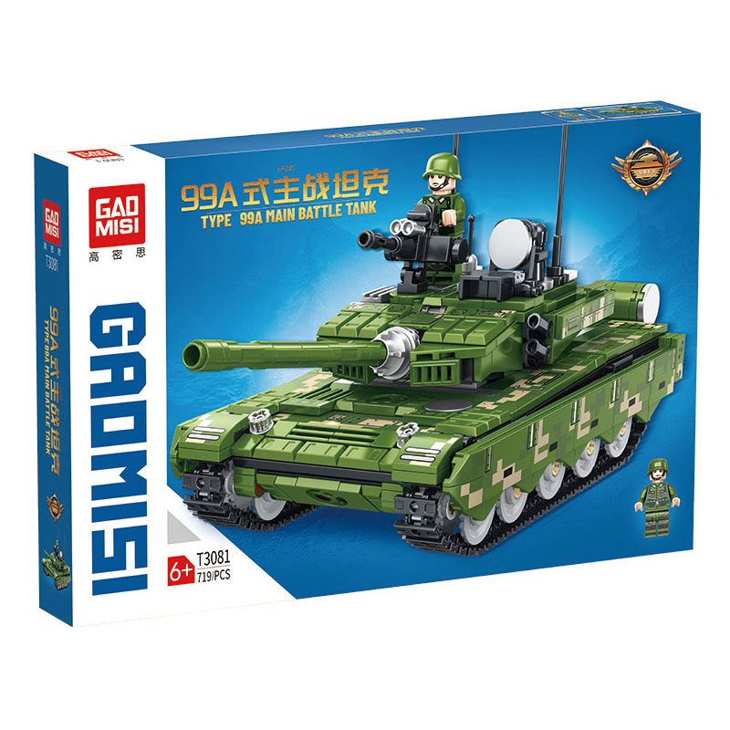 GAOMISI T3081 3081 LOẠI XE TĂNG CHIẾN ĐẤU CHÍNH 99A bộ đồ chơi xếp lắp ráp ghép mô hình Military Army Quân Sự Bộ Đội 719 khối