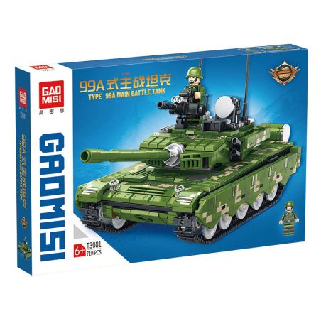 GAOMISI T3081 3081 LOẠI XE TĂNG CHIẾN ĐẤU CHÍNH 99A bộ đồ chơi xếp lắp ráp ghép mô hình Military Army Quân Sự Bộ Đội 719 khối