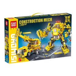 GAOMISI T3092 3092 CẦN CẨU HAI BỘ CHUYỂN ĐỔI MECHA bộ đồ chơi xếp lắp ráp ghép mô hình 524 khối
