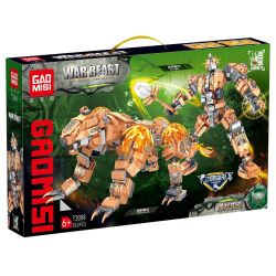 GAOMISI T3098 3098 CHIẾN BINH DA BÁO MÀU VÀNG CHUYỂN ĐỔI THỨ HAI MECHA bộ đồ chơi xếp lắp ráp ghép mô hình 552 khối