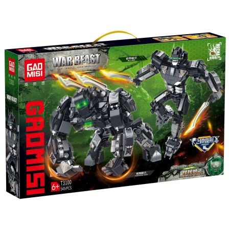 GAOMISI T3100 3100 KING KONG WARRIORS HAI THAY ĐỔI MECHA bộ đồ chơi xếp lắp ráp ghép mô hình 549 khối