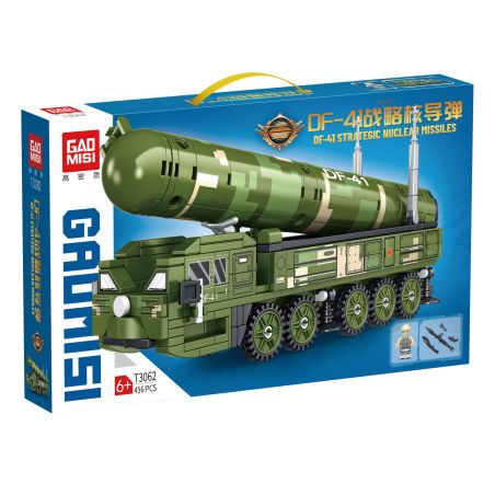 GAOMISI T3062 3062 TÊN LỬA HẠT NHÂN CHIẾN LƯỢC DF-41 bộ đồ chơi xếp lắp ráp ghép mô hình Military Army Quân Sự Bộ Đội 456 khối