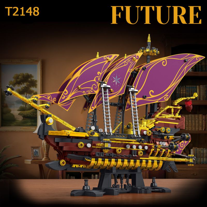 GAOMISI T2146 2146 TÀU CƯỚP BIỂN CỦA TƯƠNG LAI bộ đồ chơi xếp lắp ráp ghép mô hình Pirates Of The Caribbean Cướp Biển Vùng Caribe 1898 khối