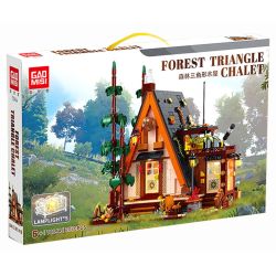 GAOMISI T2144 2144 NGÔI NHÀ HÌNH TAM GIÁC RỪNG bộ đồ chơi xếp lắp ráp ghép mô hình Creator FOREST TRIANGLE CHALET Sáng Tạo 2070 khối