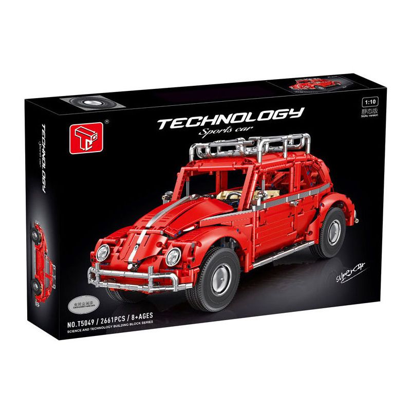 Tygoll T5049 Xếp hình lắp ráp ghép mô hình Volkswagen Beetle 1:10