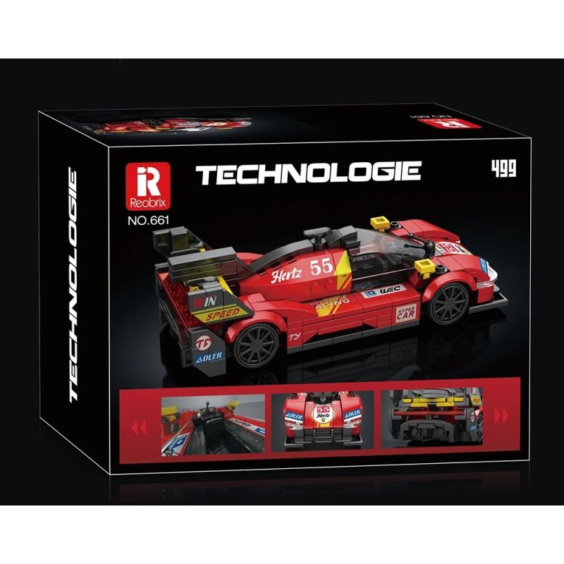 REOBRIX 661 FERRARI 499P SUPERCAR bộ đồ chơi xếp lắp ráp ghép mô hình Speed Champions Racing Cars Đua Xe Công Thức 307 khối