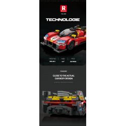 REOBRIX 661 FERRARI 499P SUPERCAR bộ đồ chơi xếp lắp ráp ghép mô hình Speed Champions Racing Cars Đua Xe Công Thức 307 khối