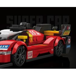 REOBRIX 661 FERRARI 499P SUPERCAR bộ đồ chơi xếp lắp ráp ghép mô hình Speed Champions Racing Cars Đua Xe Công Thức 307 khối