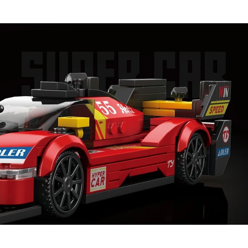 REOBRIX 661 FERRARI 499P SUPERCAR bộ đồ chơi xếp lắp ráp ghép mô hình Speed Champions Racing Cars Đua Xe Công Thức 307 khối