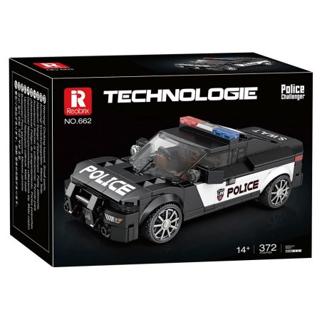 REOBRIX 662 XE CẢNH SÁT DOGE bộ đồ chơi xếp lắp ráp ghép mô hình Speed Champions Racing Cars Đua Xe Công Thức 372 khối