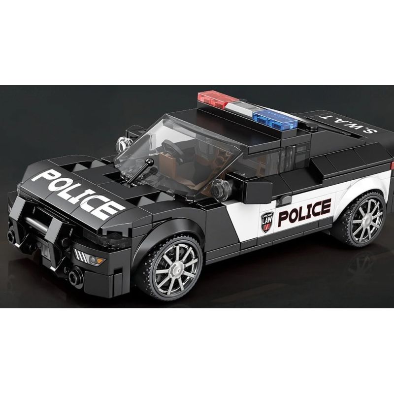 REOBRIX 662 XE CẢNH SÁT DOGE bộ đồ chơi xếp lắp ráp ghép mô hình Speed Champions Racing Cars Đua Xe Công Thức 372 khối