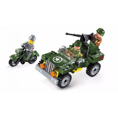 Enlighten 1703 Qman 1703 non  XE MÁY QUÂN SỰ bộ đồ chơi xếp lắp ráp ghép mô hình Tactical Espionage Action TACTICAL ESPIONAGE ACTION COMBAT ZONES FIRE Chiến Thuật Quân Sự 99 khối