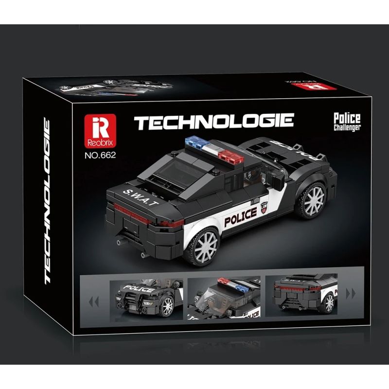 REOBRIX 662 XE CẢNH SÁT DOGE bộ đồ chơi xếp lắp ráp ghép mô hình Speed Champions Racing Cars Đua Xe Công Thức 372 khối