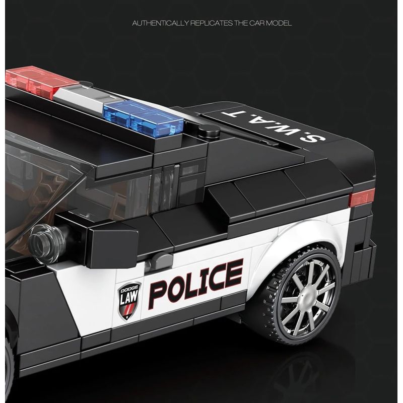 REOBRIX 662 XE CẢNH SÁT DOGE bộ đồ chơi xếp lắp ráp ghép mô hình Speed Champions Racing Cars Đua Xe Công Thức 372 khối