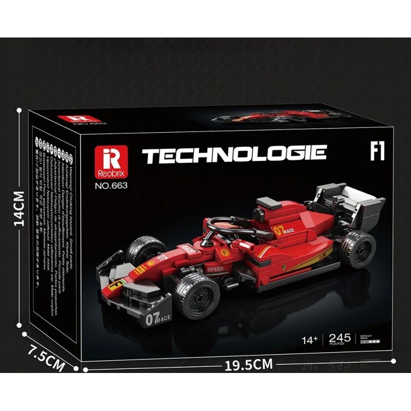 REOBRIX 663 CÔNG THỨC XE ĐUA F1 bộ đồ chơi xếp lắp ráp ghép mô hình Speed Champions Racing Cars Đua Xe Công Thức 245 khối