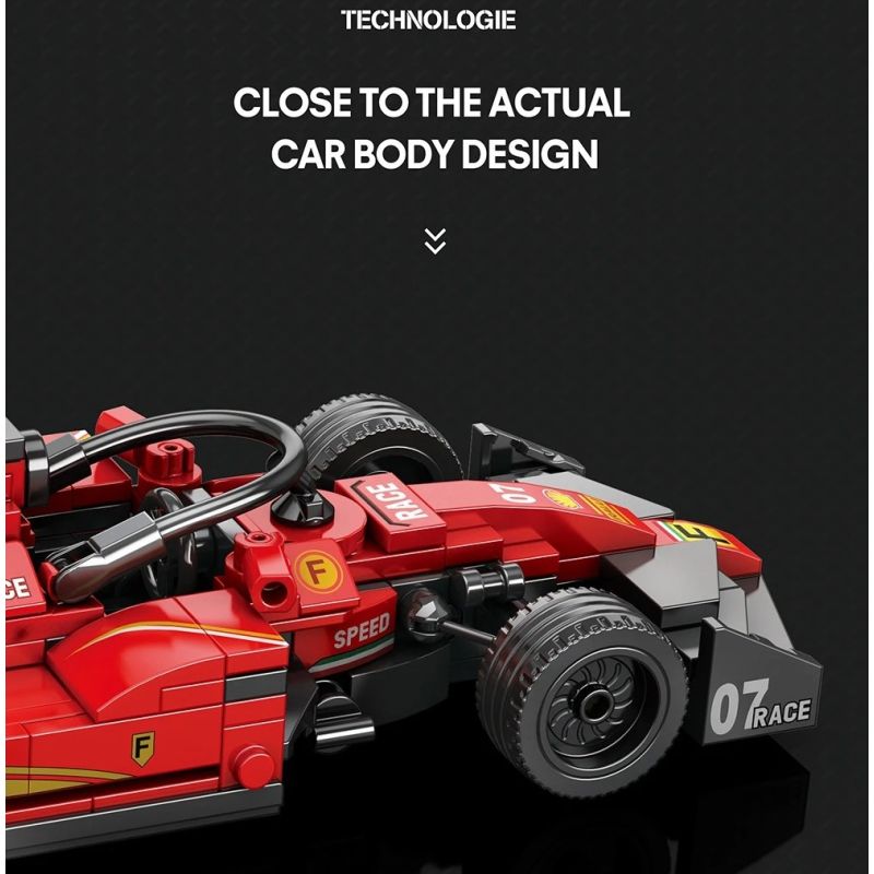 REOBRIX 663 CÔNG THỨC XE ĐUA F1 bộ đồ chơi xếp lắp ráp ghép mô hình Speed Champions Racing Cars Đua Xe Công Thức 245 khối