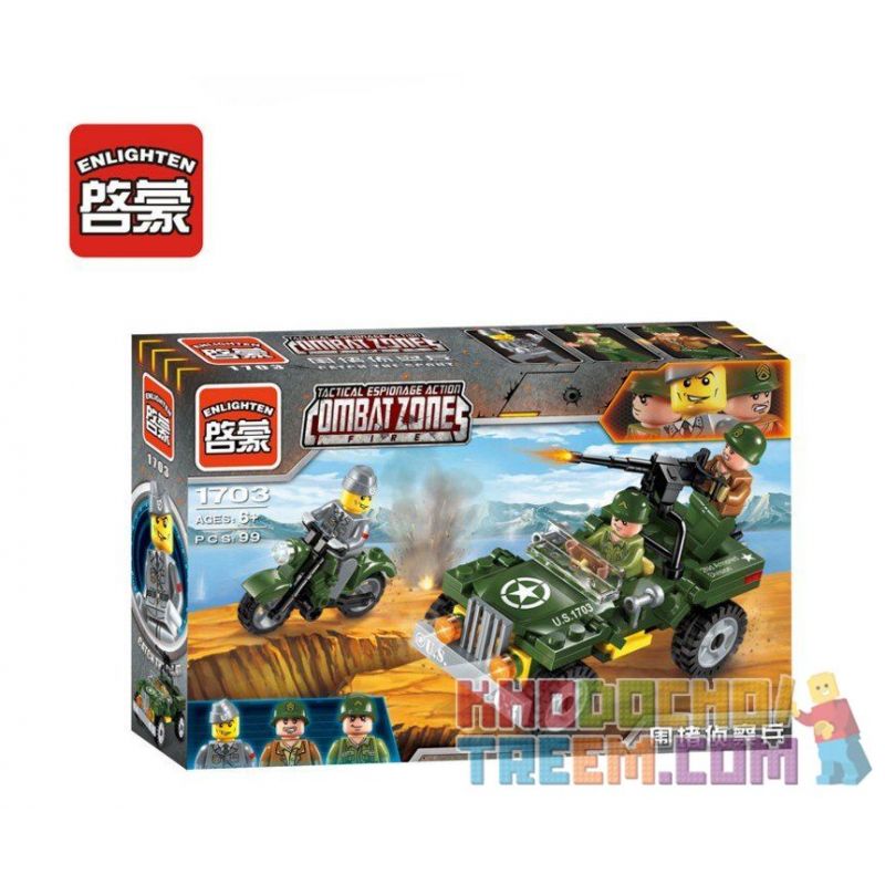 Enlighten 1703 Qman 1703 non  XE MÁY QUÂN SỰ bộ đồ chơi xếp lắp ráp ghép mô hình Tactical Espionage Action TACTICAL ESPIONAGE ACTION COMBAT ZONES FIRE Chiến Thuật Quân Sự 99 khối Enlighten 1703 Qman 1703 non  XE MÁY QUÂN SỰ bộ đồ chơi xếp lắp ráp ghép mô hình Tactical Espionage Action TACTICAL ESPIONAGE ACTION COMBAT ZONES FIRE Chiến Thuật Quân Sự 99 khối