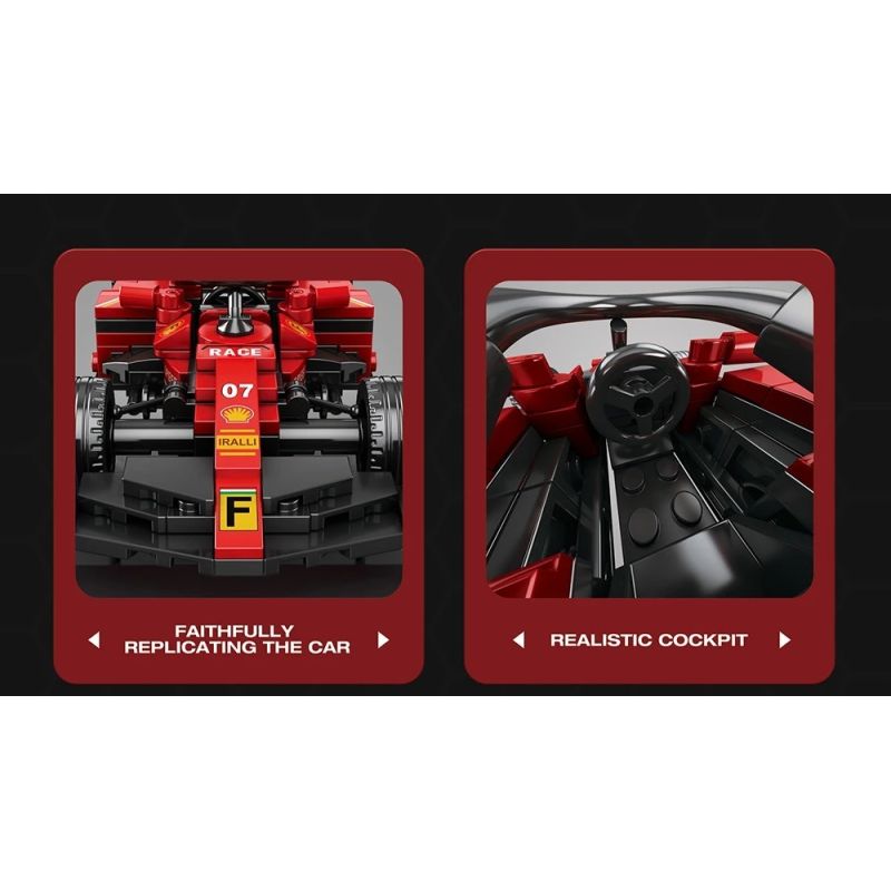 REOBRIX 663 CÔNG THỨC XE ĐUA F1 bộ đồ chơi xếp lắp ráp ghép mô hình Speed Champions Racing Cars Đua Xe Công Thức 245 khối