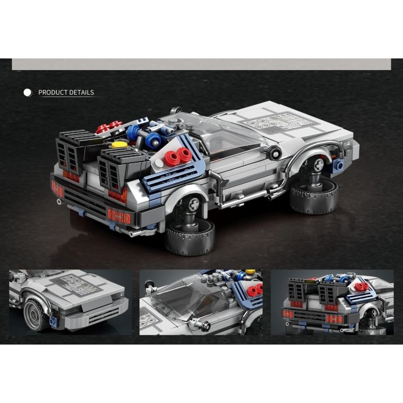 REOBRIX 665 QUAY LẠI TƯƠNG LAI XE THỂ THAO DMC DELOREAN bộ đồ chơi xếp lắp ráp ghép mô hình Speed Champions Racing Cars Đua Xe Công Thức 405 khối