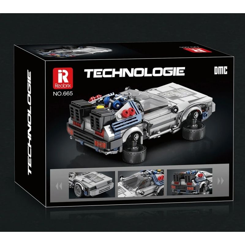 REOBRIX 665 QUAY LẠI TƯƠNG LAI XE THỂ THAO DMC DELOREAN bộ đồ chơi xếp lắp ráp ghép mô hình Speed Champions Racing Cars Đua Xe Công Thức 405 khối