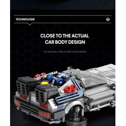 REOBRIX 665 QUAY LẠI TƯƠNG LAI XE THỂ THAO DMC DELOREAN bộ đồ chơi xếp lắp ráp ghép mô hình Speed Champions Racing Cars Đua Xe Công Thức 405 khối