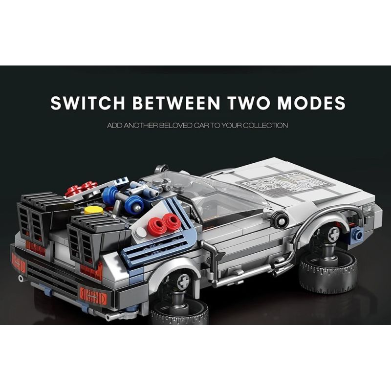 REOBRIX 665 QUAY LẠI TƯƠNG LAI XE THỂ THAO DMC DELOREAN bộ đồ chơi xếp lắp ráp ghép mô hình Speed Champions Racing Cars Đua Xe Công Thức 405 khối