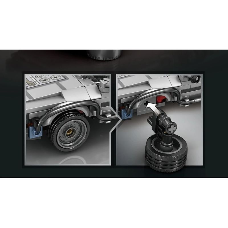 REOBRIX 665 QUAY LẠI TƯƠNG LAI XE THỂ THAO DMC DELOREAN bộ đồ chơi xếp lắp ráp ghép mô hình Speed Champions Racing Cars Đua Xe Công Thức 405 khối