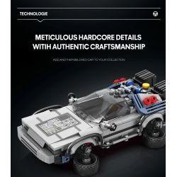 REOBRIX 665 QUAY LẠI TƯƠNG LAI XE THỂ THAO DMC DELOREAN bộ đồ chơi xếp lắp ráp ghép mô hình Speed Champions Racing Cars Đua Xe Công Thức 405 khối