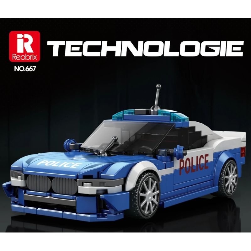 REOBRIX 667 XE CẢNH SÁT bộ đồ chơi xếp lắp ráp ghép mô hình Speed Champions Racing Cars Đua Xe Công Thức 313 khối