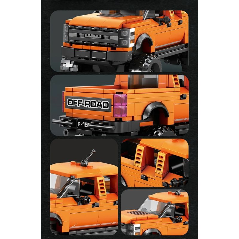 REOBRIX 827 FORD RAPTOR PICKUP bộ đồ chơi xếp lắp ráp ghép mô hình Speed Champions Racing Cars Đua Xe Công Thức 423 khối