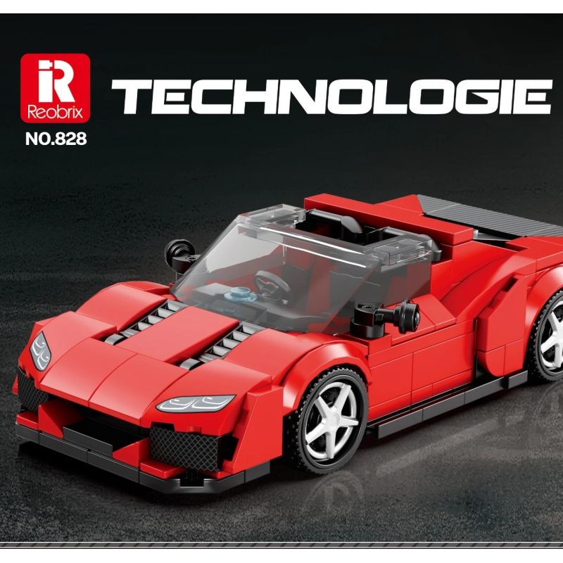 REOBRIX 828 SIÊU XE FERRARI J50 bộ đồ chơi xếp lắp ráp ghép mô hình Speed Champions Racing Cars Đua Xe Công Thức 298 khối