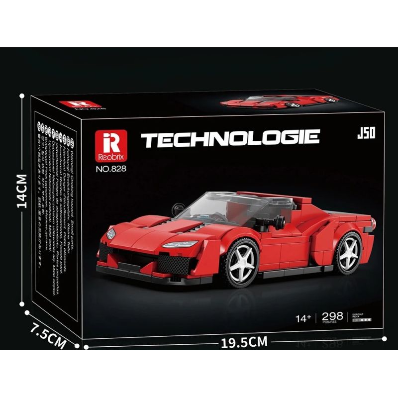 REOBRIX 828 SIÊU XE FERRARI J50 bộ đồ chơi xếp lắp ráp ghép mô hình Speed Champions Racing Cars Đua Xe Công Thức 298 khối