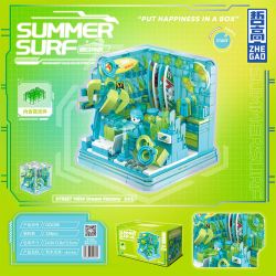 ZHEGAO GZ6288 6288 HỘP XEM ĐƯỜNG PHỐ LƯỚT SÓNG MÙA HÈ bộ đồ chơi xếp lắp ráp ghép mô hình SUMMER SURF 338 khối