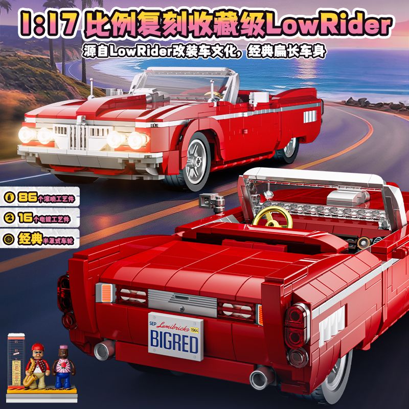 LUMIBRICKS L9093 9093 PHỐ MỸ BỜ TÂY NHẢY 1:17 tỷ lệ 1:17 bộ đồ chơi xếp lắp ráp ghép mô hình Creator Sáng Tạo 969 khối