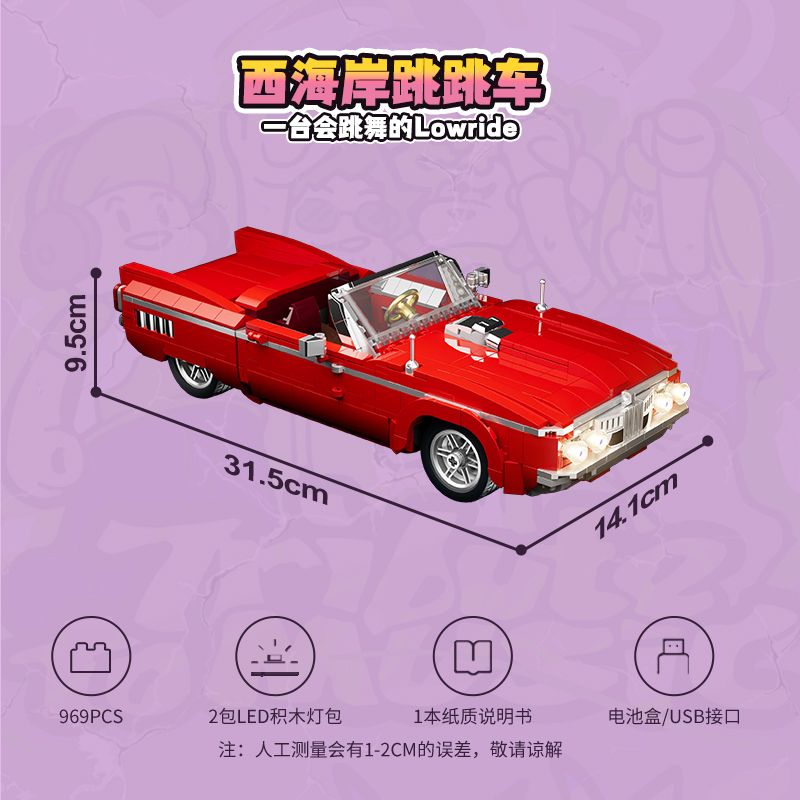 LUMIBRICKS L9093 9093 PHỐ MỸ BỜ TÂY NHẢY 1:17 tỷ lệ 1:17 bộ đồ chơi xếp lắp ráp ghép mô hình Creator Sáng Tạo 969 khối