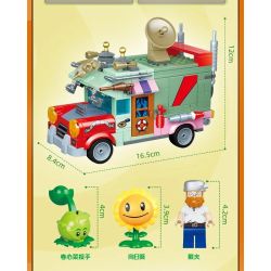 GUDI 60042 THỰC VẬT SO VỚI ZOMBIES TẤN CÔNG VÀO PAN NI bộ đồ chơi xếp lắp ráp ghép mô hình Movie & Game Phim Và Trò Chơi 295 khối