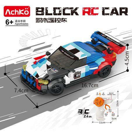 ACHKO 70056 BMW M4 bộ đồ chơi xếp lắp ráp ghép mô hình Racers Đua Tốc Độ