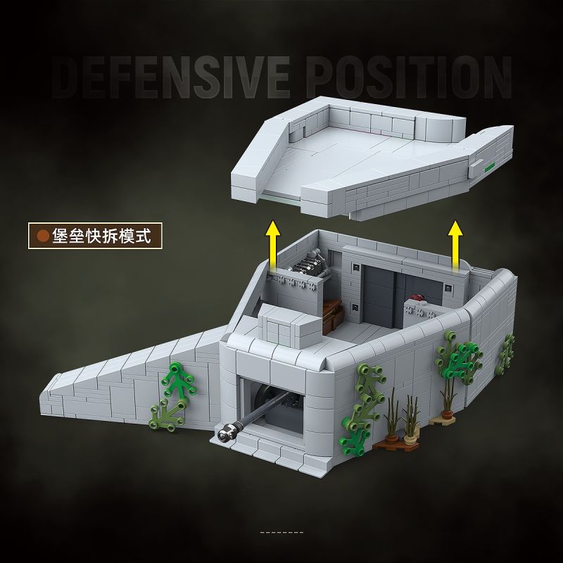 QuanGuan 100317 Quan Guan 100317 PHÁO ĐÀI ĐẠI TÂY DƯƠNG 1:35 tỷ lệ 1:35 bộ đồ chơi xếp lắp ráp ghép mô hình Military Army Quân Sự Bộ Đội 1232 khối