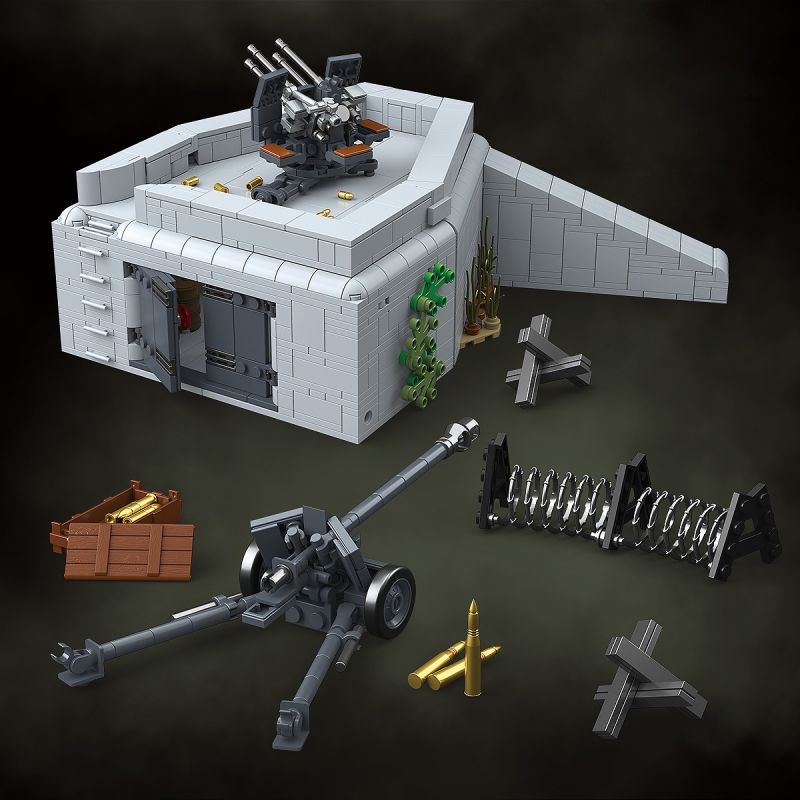 QuanGuan 100317 Quan Guan 100317 PHÁO ĐÀI ĐẠI TÂY DƯƠNG 1:35 tỷ lệ 1:35 bộ đồ chơi xếp lắp ráp ghép mô hình Military Army Quân Sự Bộ Đội 1232 khối