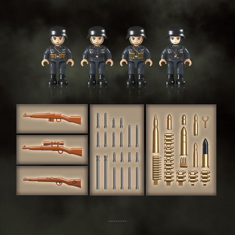 QuanGuan 100317 Quan Guan 100317 PHÁO ĐÀI ĐẠI TÂY DƯƠNG 1:35 tỷ lệ 1:35 bộ đồ chơi xếp lắp ráp ghép mô hình Military Army Quân Sự Bộ Đội 1232 khối