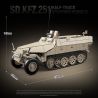 QuanGuan 100319 Quan Guan 100319 SD.KFZ.251 MỘT NỬA XE BỌC THÉP bộ đồ chơi xếp lắp ráp ghép mô hình Military Army SD.KFZ.251 HALF-TRACK ARMORED VEHICLE Quân Sự Bộ Đội 714 khối