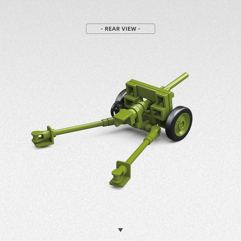 THIRDPARTY 300013 M3 37MM SÚNG CHỐNG TĂNG/WC52 1:35 tỷ lệ 1:35 bộ đồ chơi xếp lắp ráp ghép mô hình Military Army M3 37MM AT GUN DOGE BEEP WC52 Quân Sự Bộ Đội 313 khối