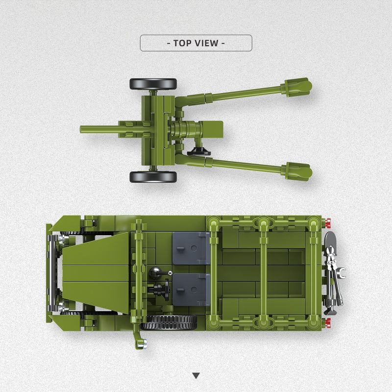 THIRDPARTY 300013 M3 37MM SÚNG CHỐNG TĂNG/WC52 1:35 tỷ lệ 1:35 bộ đồ chơi xếp lắp ráp ghép mô hình Military Army M3 37MM AT GUN DOGE BEEP WC52 Quân Sự Bộ Đội 313 khối