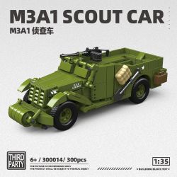 THIRDPARTY 300014 XE ĐIỀU TRA M3A1 1:35 tỷ lệ 1:35 bộ đồ chơi xếp lắp ráp ghép mô hình Military Army M3A1 SCOUT CAR Quân Sự Bộ Đội 300 khối